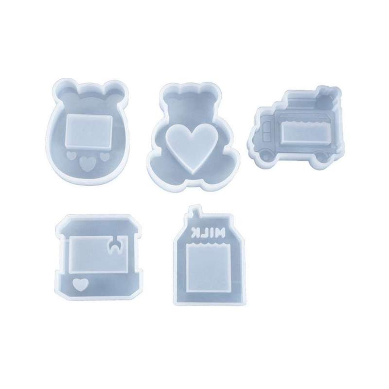 Silicone Mold Type 5-Piece Set Interior DIY Handmade Pendant Keychain Ornament Resin Mold Decoratio