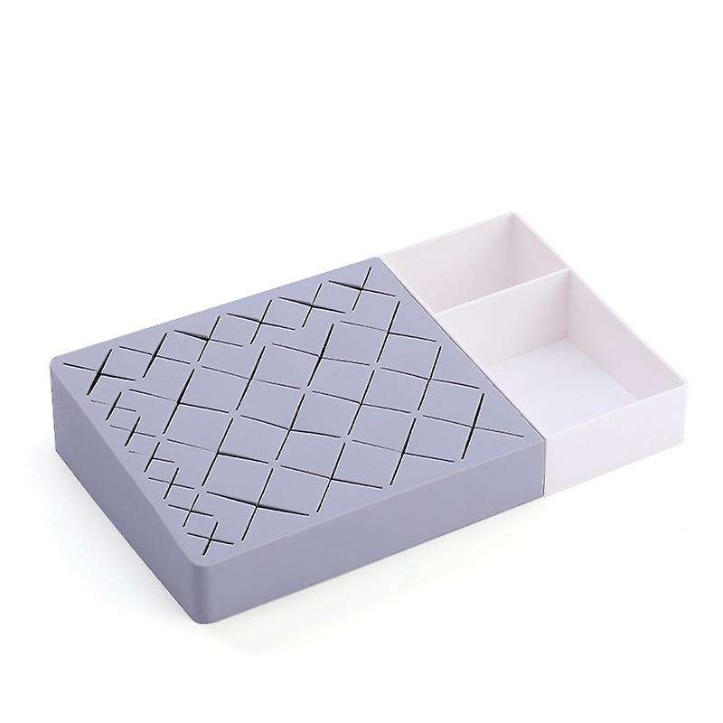 Silicone Organizer Lipstick Rack Cosmetic Desktop Lip Gloss & Glaze Organizing Box Makeup Shelf -gr
