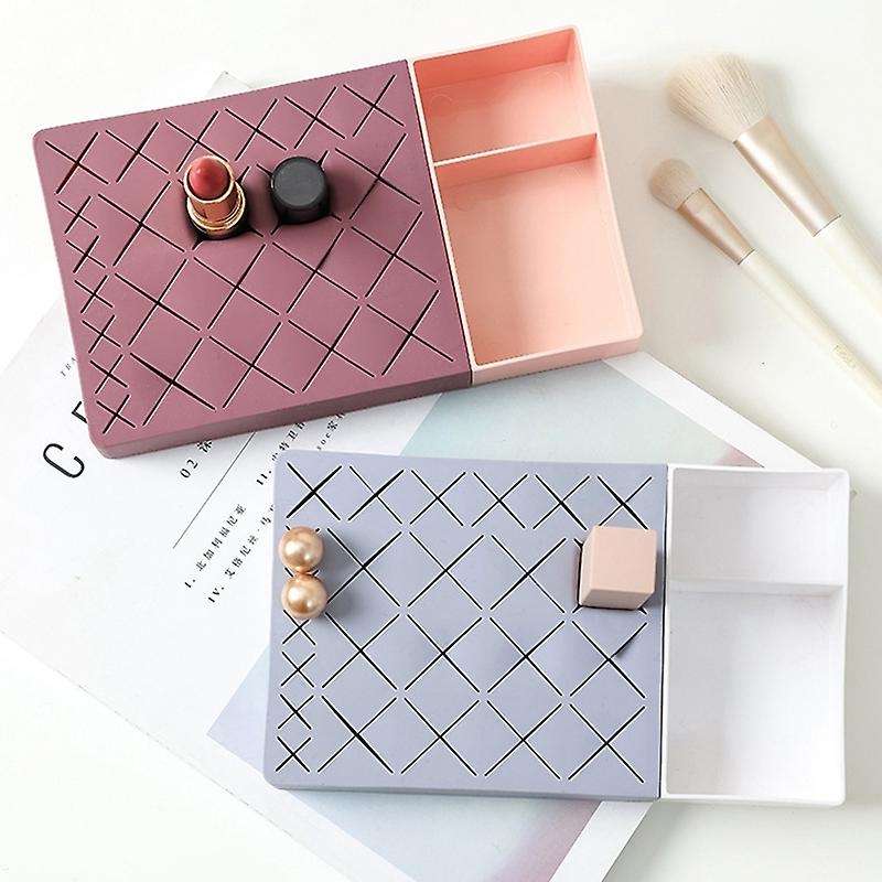 Silicone Organizer Lipstick Rack Cosmetic Desktop Lip Gloss & Glaze Organizing Box Makeup Shelf -gr
