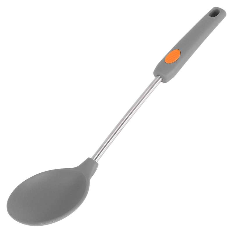 Silicone Non-stick Cookware Cooking Tool Spatula Ladle Egg Beaters Shovel Spoon Soup Set Gray