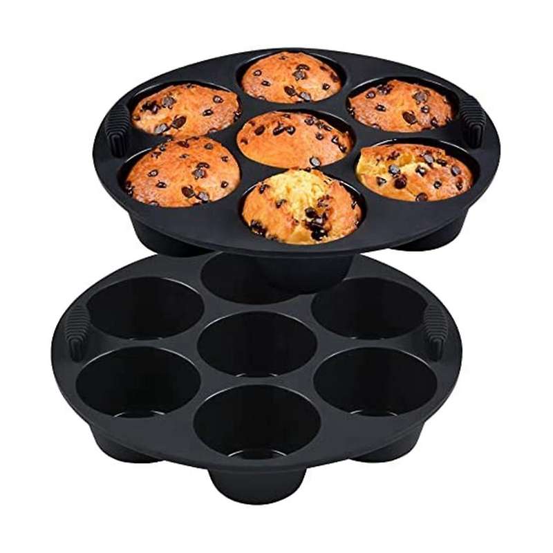 Silicone Muffin Pan for ,oven, Pot 8.4inch Reusable Free Silicone Baking Molds 2 Pack