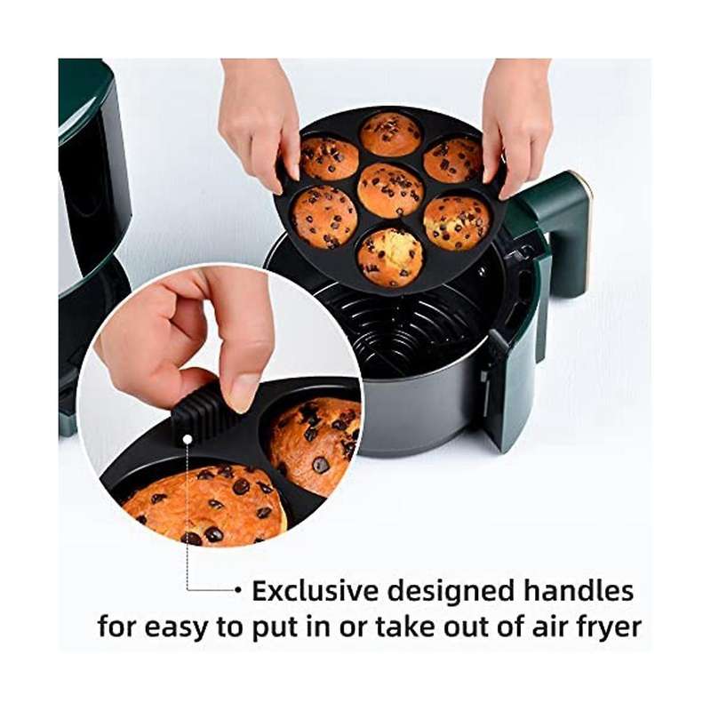 Silicone Muffin Pan for ,oven, Pot 8.4inch Reusable Free Silicone Baking Molds 2 Pack