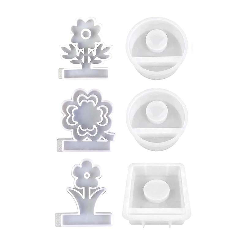 Silicone Mould Candle Holder, Silicone Moulds Casting Moulds, Spring Flowers Silicone Casting Mould,