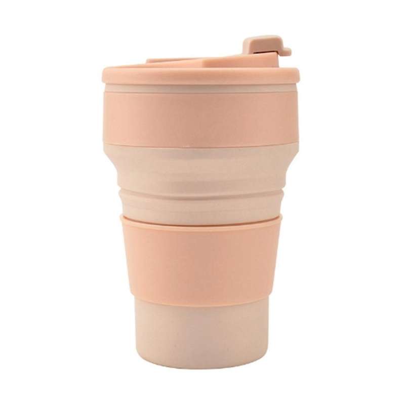 Silicone Multifunctional High Temperature and Scald Resistant Portable Folding Water Cup with Lid P