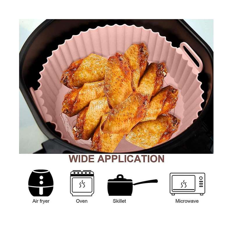 Silicone Pot, 2pcs Silicone Liners Round Basket Accessories, Fits 3qt - 5qt