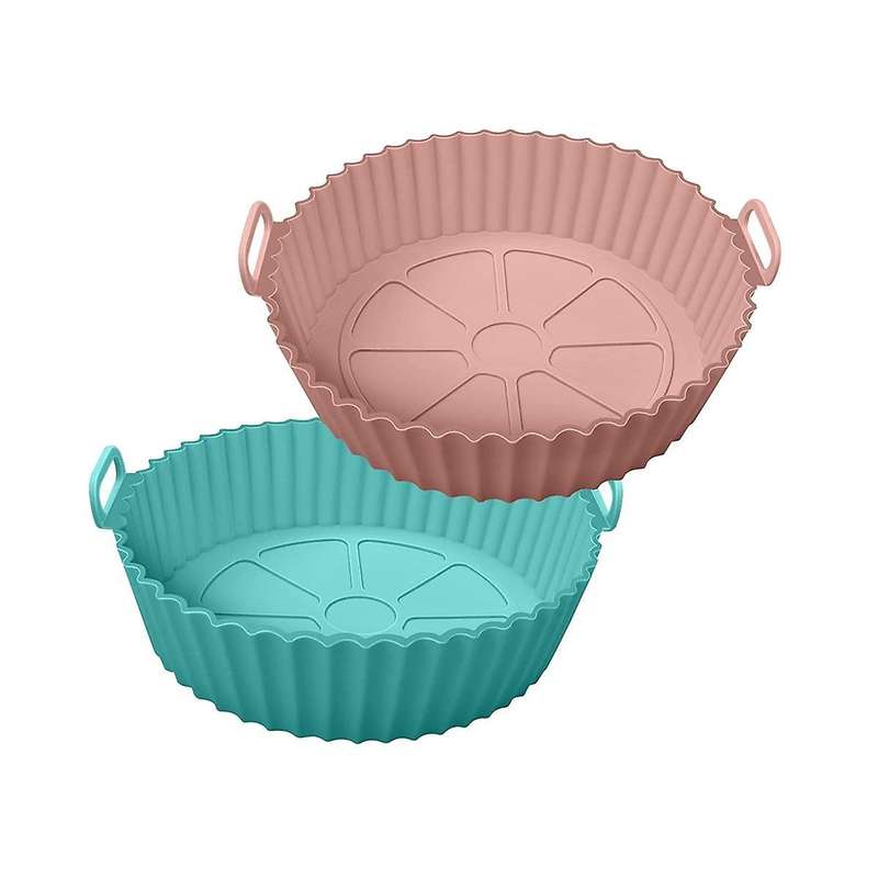 Silicone Pot, 2pcs Silicone Liners Round Basket Accessories, Fits 3qt - 5qt