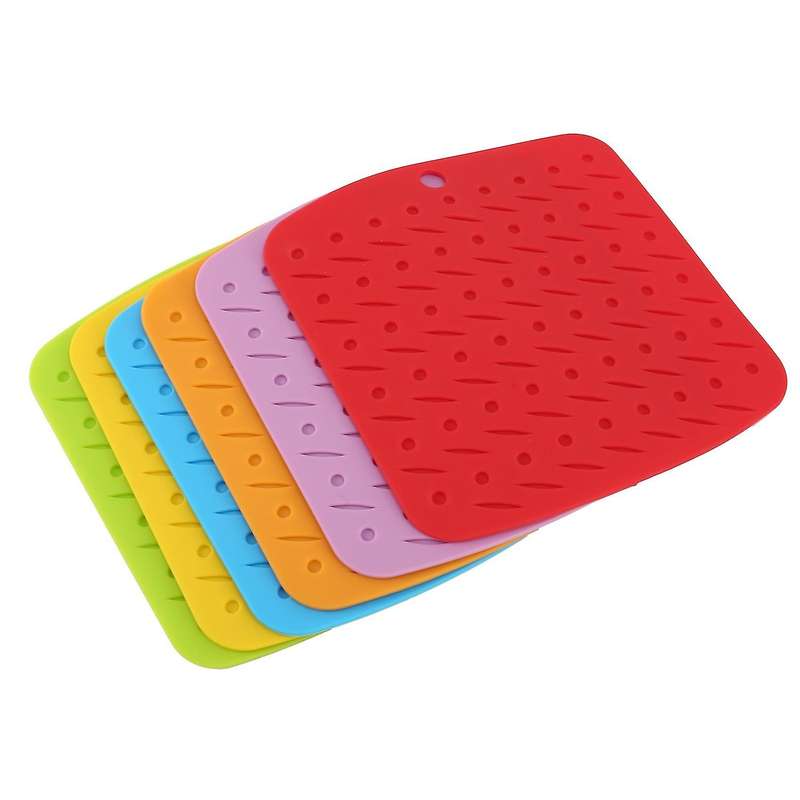 Silicone Pot Holder,trivets,mitts,spoon Rest and Garlic Peeler,heat Resistant Pot Pads,multipurpose
