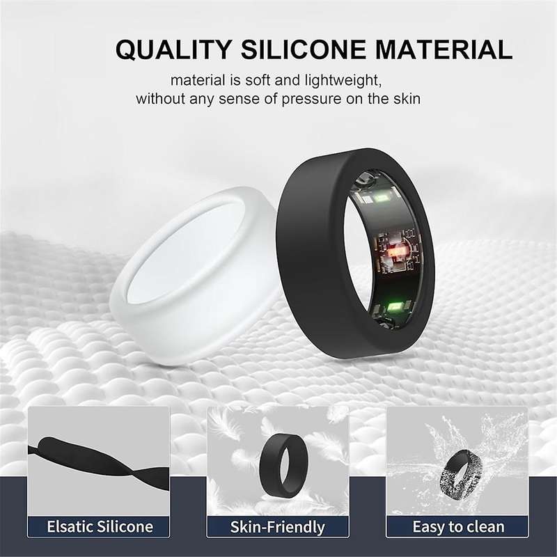 Silicone Ring Protector for Ring, 3 Pack Elastic Ring Cover for Ring Gen 3 for Working Out (S (6/7/