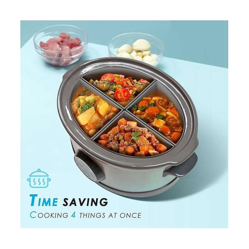 Silicone Slow Cooker Liners Fit 6qt, Reusable Slow Cooker Divider Liner, Dishwasher Cooking Liner