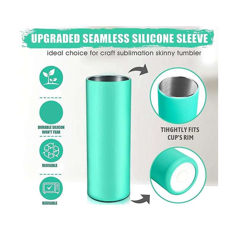 Silicone Sleeve Sublimation Tumbler Band Kit - Use to Skinny Straight Blanks Cups, Sublimation Acce