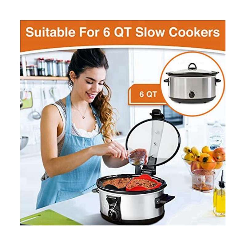 Silicone Slow Cooker Liners Slow Cooker Divider Liner Silicone Insert for Crock Pots Resuable & Lea