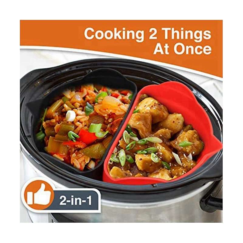 Silicone Slow Cooker Liners Slow Cooker Divider Liner Silicone Insert for Crock Pots Resuable & Lea