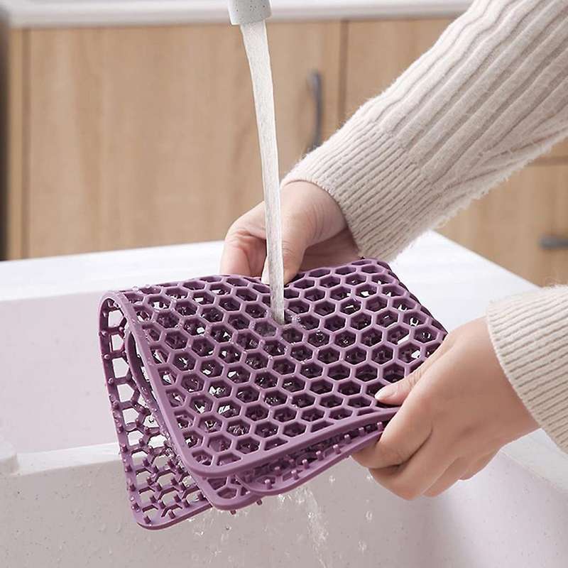 Silicone Sink Protector Mats,dish Drying Mat Counter Protector, for Kitchen Utensils and Dishes(gra