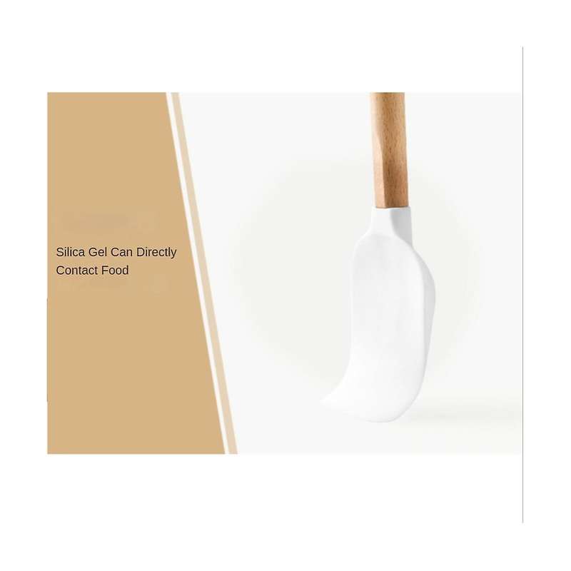 Silicone Spatula Set Rubber Heat Resistant Cream Spatulas Non- Stick Scrapers with Food Tongs for M