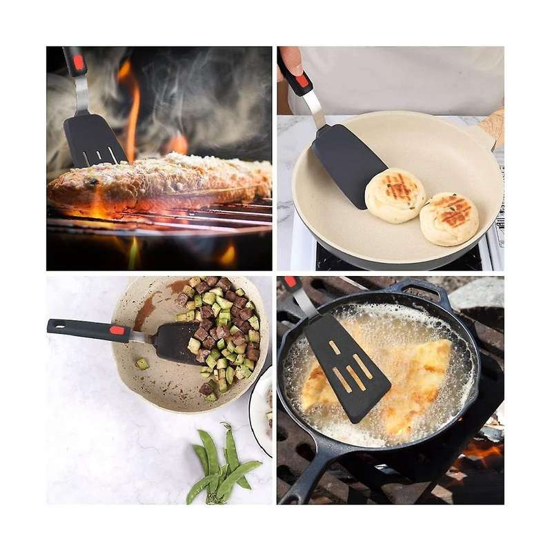 Silicone Spatula 2, 600F Heat Resistant Cooking Spatulas for Cookware, Kitchen Utensils Use Spatul