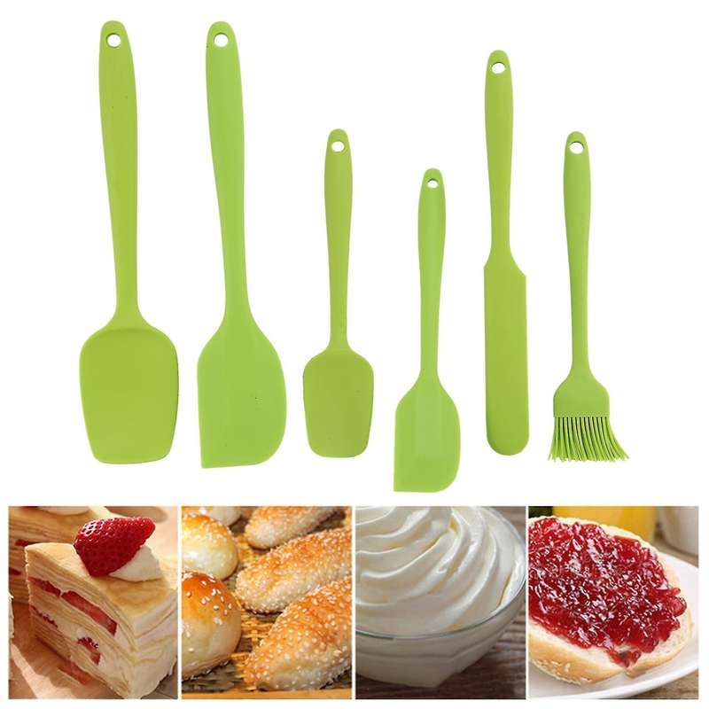 Silicone Spatulas for Nonstick Cookware, One-piece Seamless Design Rubber Spatula for Cooking Bakin