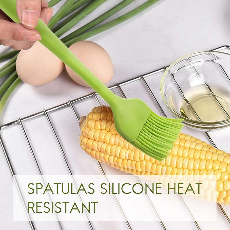 Silicone Spatulas for Nonstick Cookware, One-piece Seamless Design Rubber Spatula for Cooking Bakin