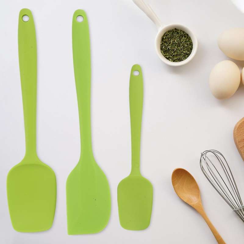 Silicone Spatulas for Nonstick Cookware, One-piece Seamless Design Rubber Spatula for Cooking Bakin