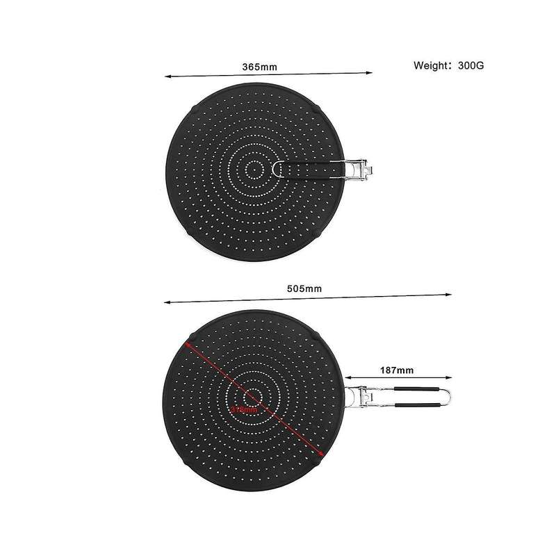 Silicone Splash Guard for Frying Pan 12.5 Inch Multi-use Grease Splash Guard Heat Resistant Against