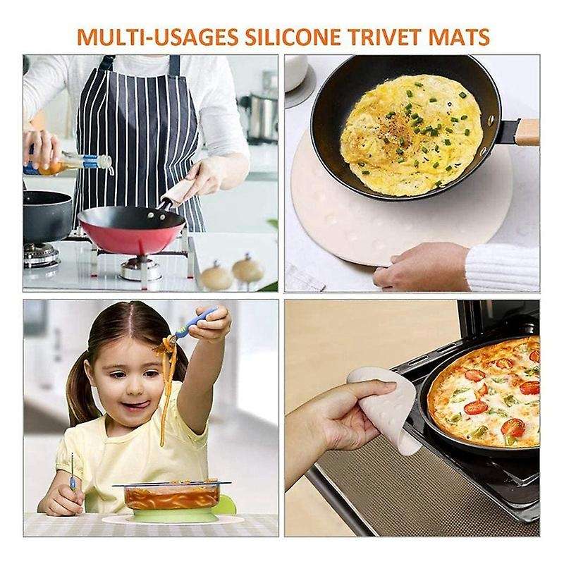 Silicone Triangular Mat Heat Mat Pot Holder Spoon Holder Coaster Kitchen Tool 6Pcs