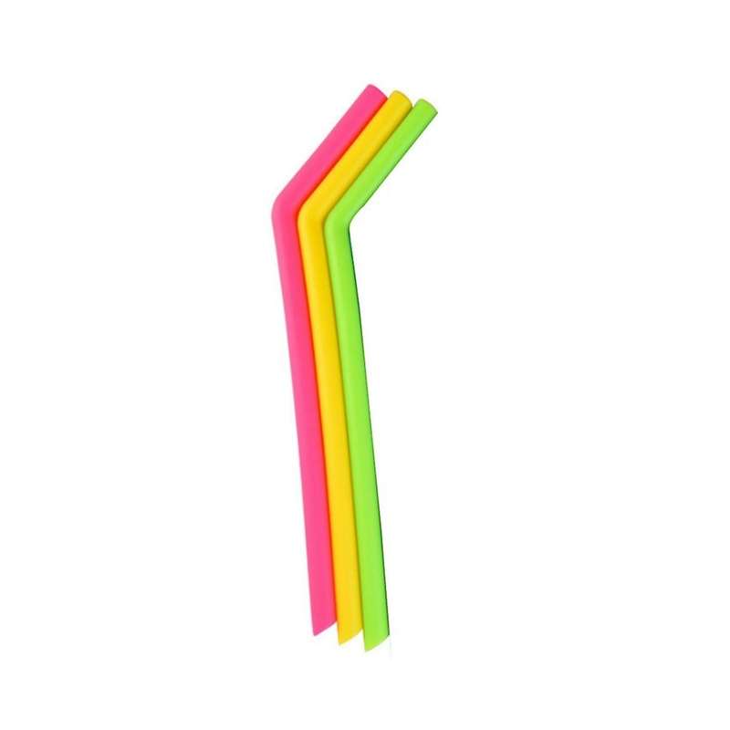 Silicone Straws and Cleaning Brushes - (6) Straws and (2) Cleaning Brushes
