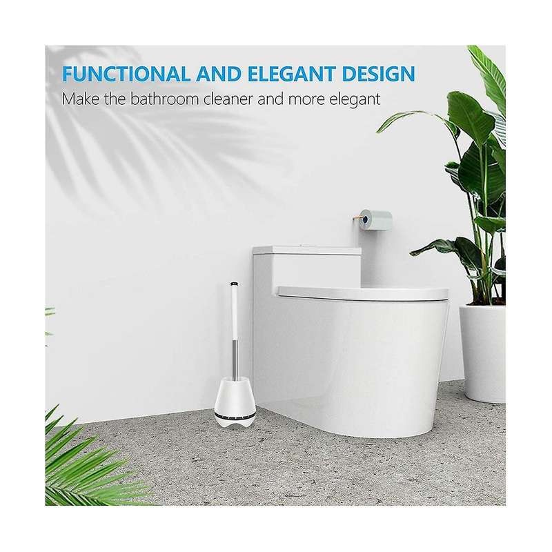 Silicone Toilet Brush Toilet Bowl Brush and Holder Toilet Cleaner Brush with Silicone Bristles Vent