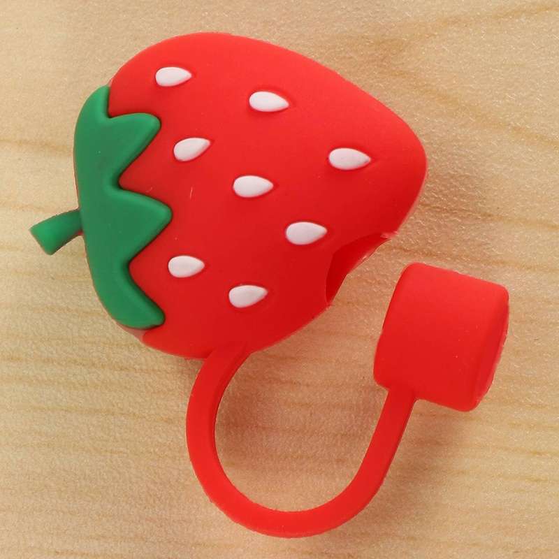 Silicone Straw Tips Cover Reusable Drinking Straw Tips Lids Drinking Dust Caps Portable Cup Accesso