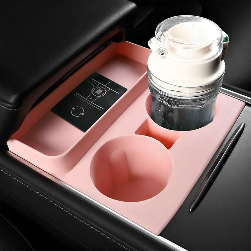 Silicone Water Cup Holder for Model3/y Storage Box and Storage Tray Water Proof Material Center Con