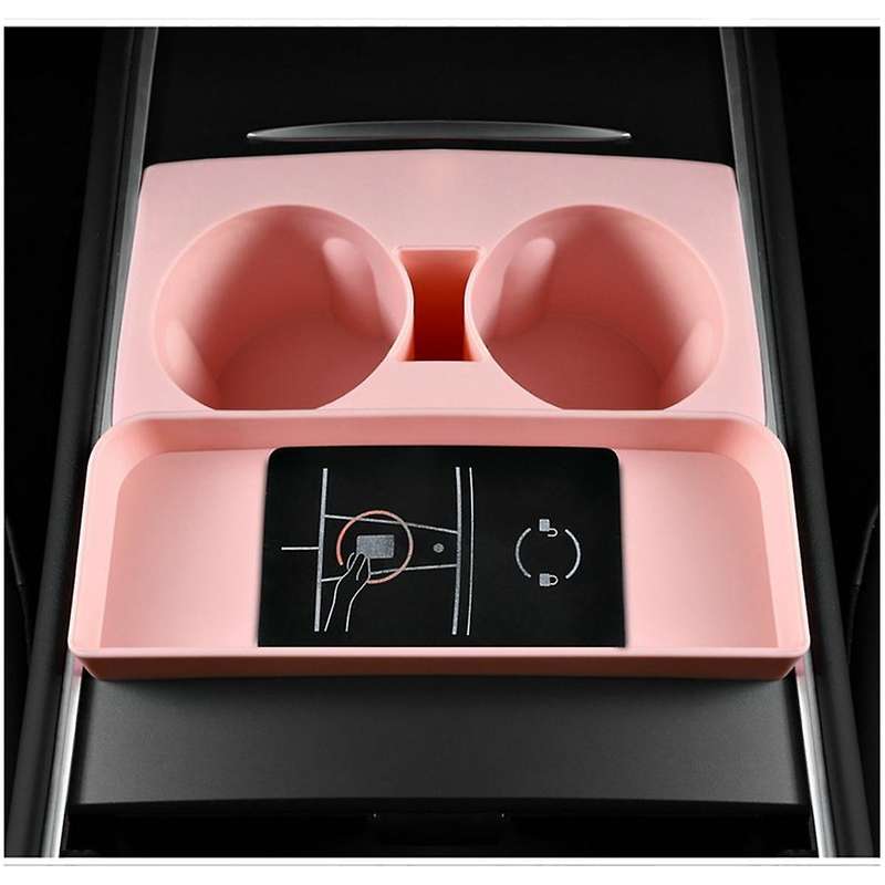 Silicone Water Cup Holder for Model3/y Storage Box and Storage Tray Water Proof Material Center Con