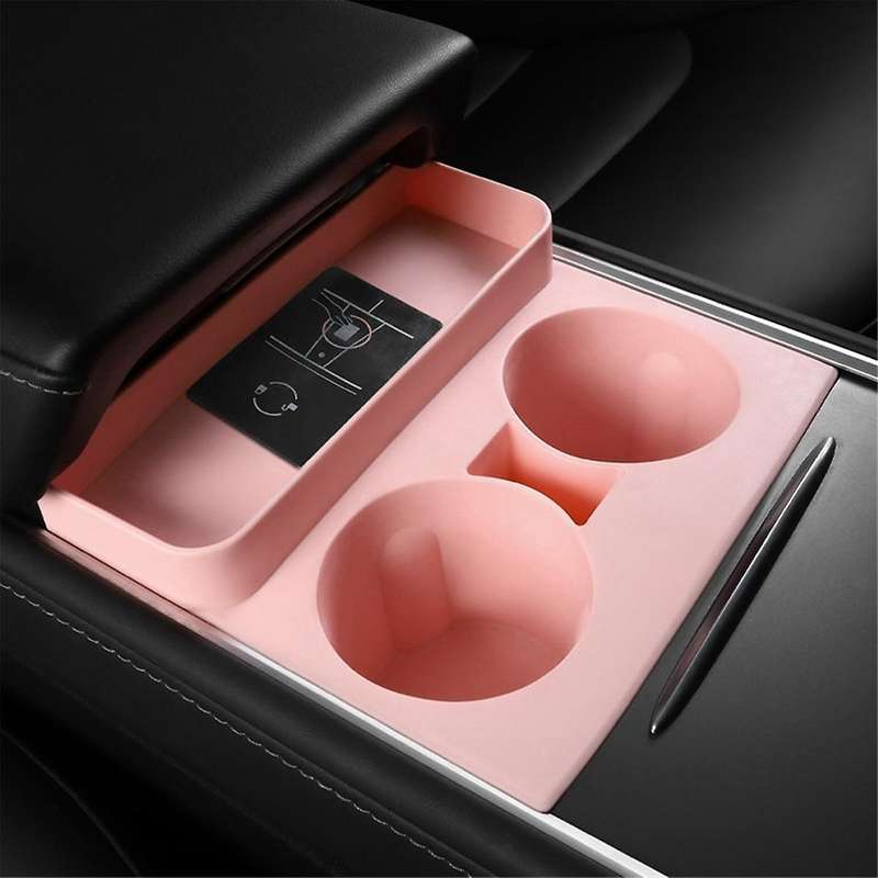 Silicone Water Cup Holder for Model3/y Storage Box and Storage Tray Water Proof Material Center Con
