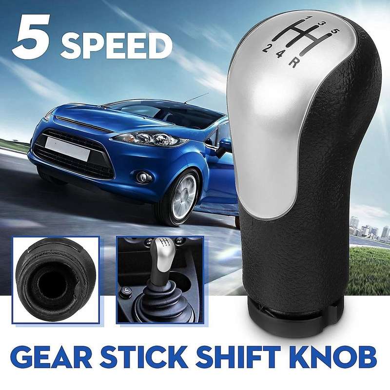 Silver 5 Speed MT Gear Stick Shift Knob for Fiesta//Transit Connect 2002+ 2S6R7217AC 1151765