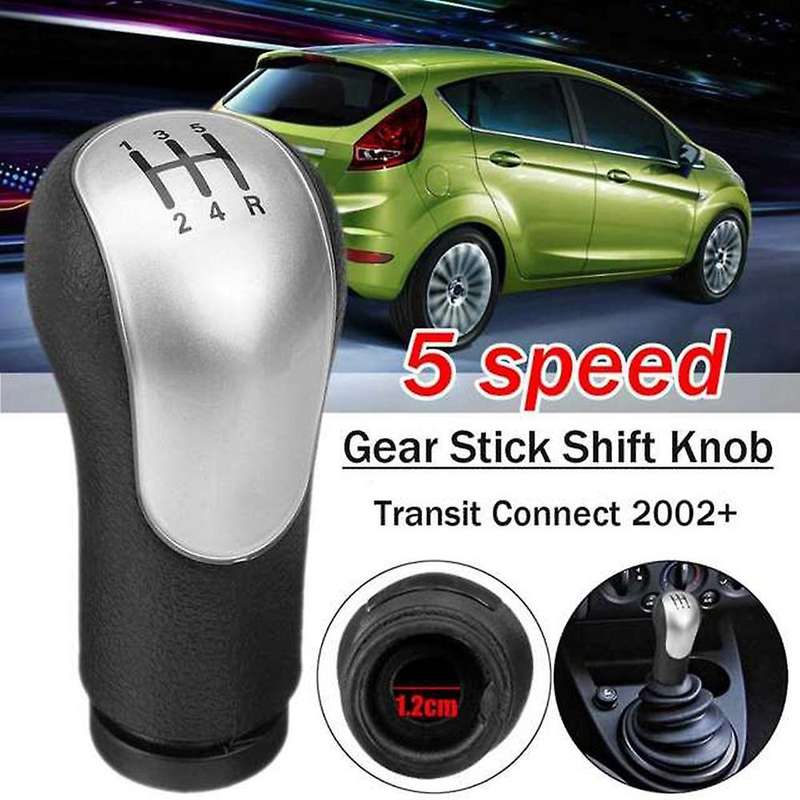 Silver 5 Speed MT Gear Stick Shift Knob for Fiesta//Transit Connect 2002+ 2S6R7217AC 1151765