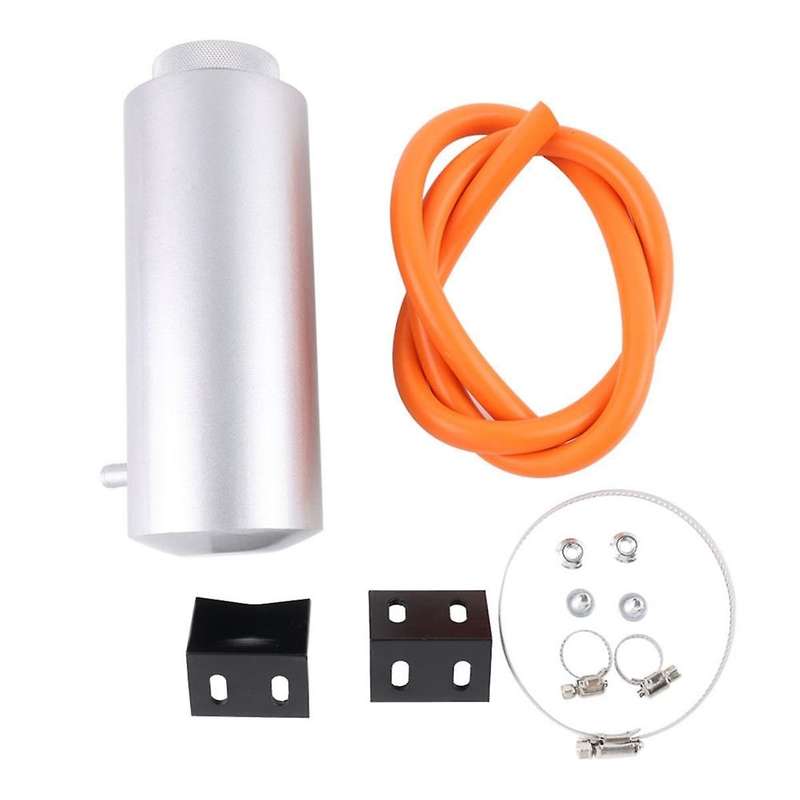 Silver Aluminum Car Universal Radiator Coolant Tank 800Ml Coolant Expansion Tank Cooling Catch Bottl