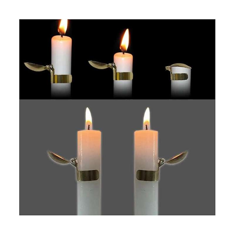 Silver Automatic Candle Snuffer Candle Flame Safely Wick Flame Extinguishing Clip