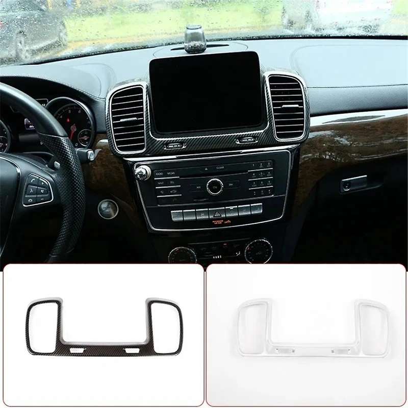 Silver Car Central Control Air Vent Outlet Frame for GLS W166 X166 2016-2019