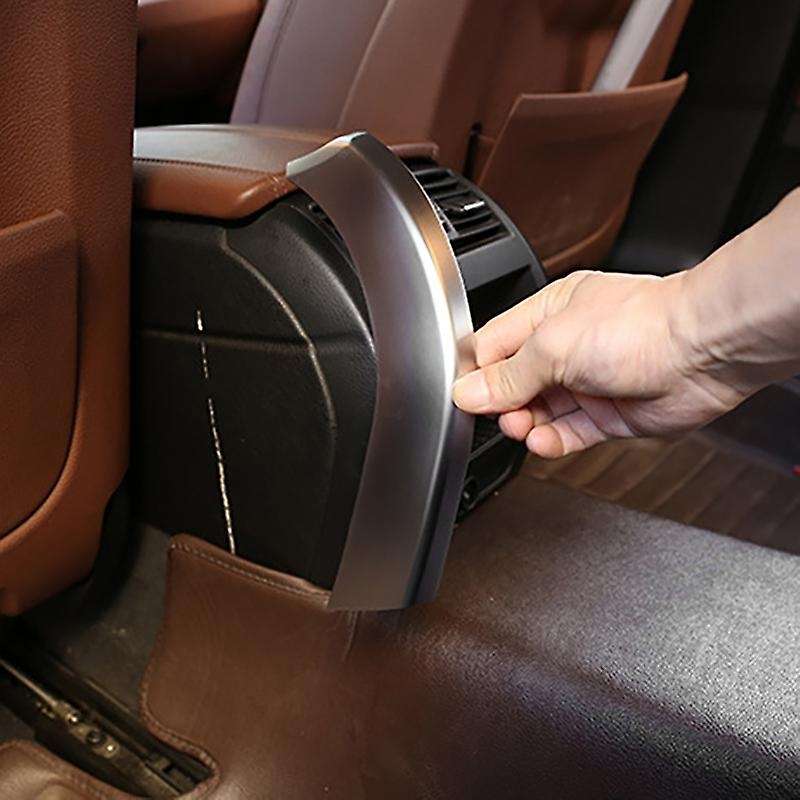 Silver Car Interior Armrest Rear Air Outlet Side Strips Cover Trim for 5 Series F10 F18 2011-2017