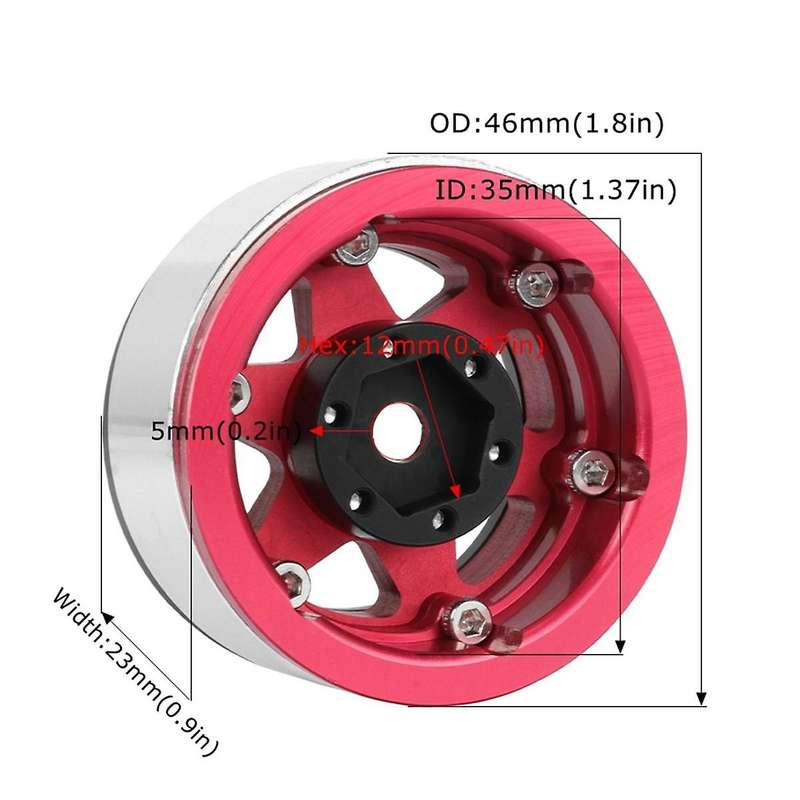 Silver Black 1.55 Inch Metal Wheel Tire Climbing Car AX90069 for JIMNY CC01