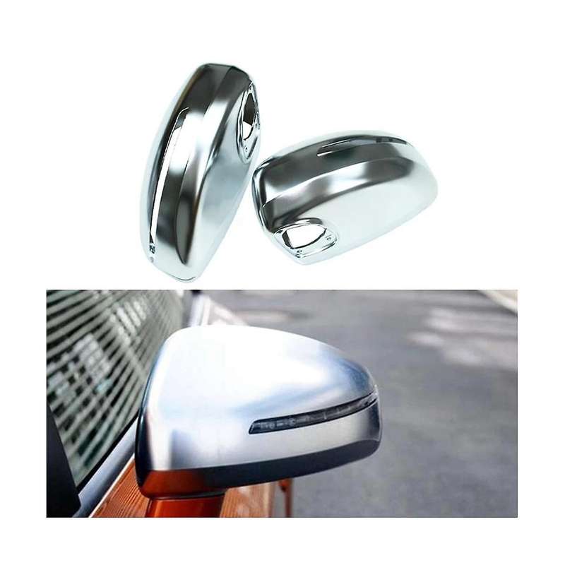 Silver Car Side Door Rearview Mirror Cover Trim for Tt Tts Ttrs Mk2 8j R8 42 2007-2014