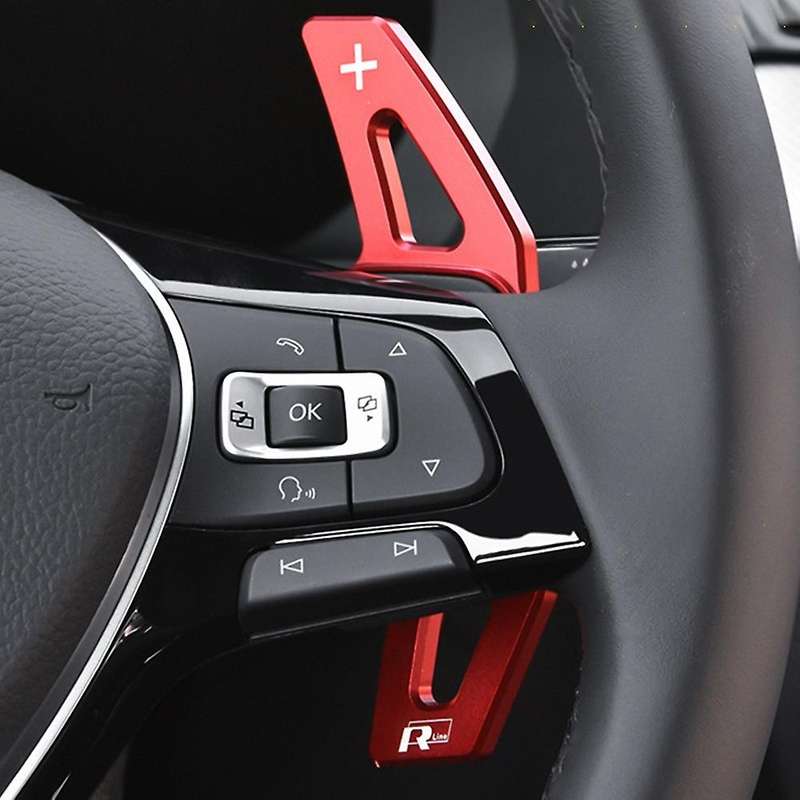 Silver Car Steering Wheel Shifter Paddle Extension Aluminium Alloy for Golf MK7 MK8 MK2 B8 Atlas