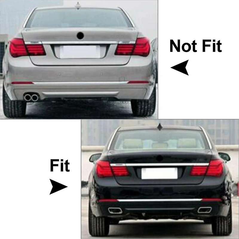 Silver Car Tail Muffler Exhaust Pipe Output Cover Decor Trim for F01 7 Series 730i 740i 750i 760i 2