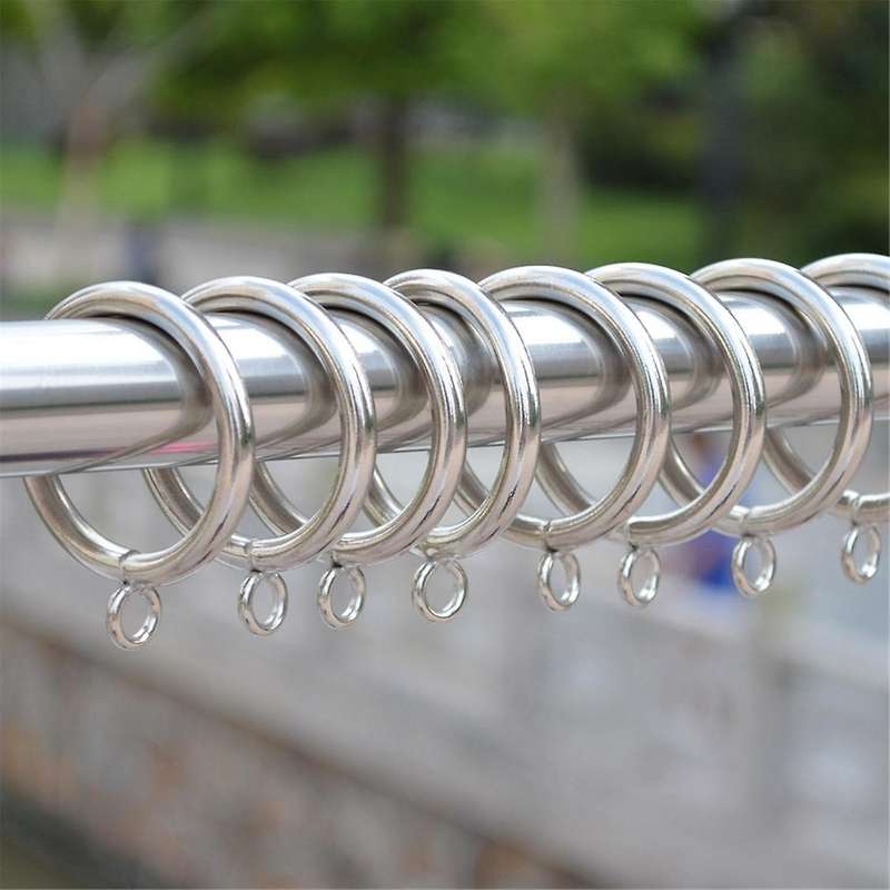 Silver Curtain Rings with Eyelet Apply for Curtain Rod