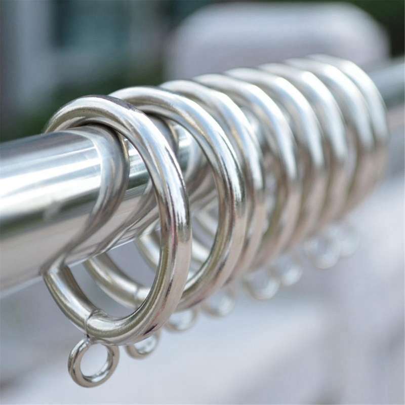 Silver Curtain Rings with Eyelet Apply for Curtain Rod