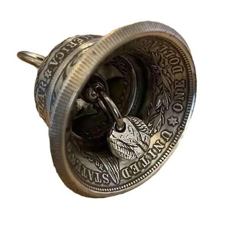 Silver Dollar Bell Home Decor Coin Craft Hangings Wall Hanging Decor Wind Chime