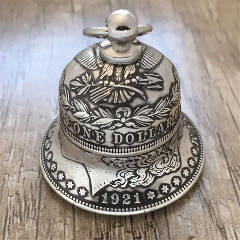 Silver Dollar Bell Home Decor Coin Craft Hangings Wall Hanging Decor Wind Chime
