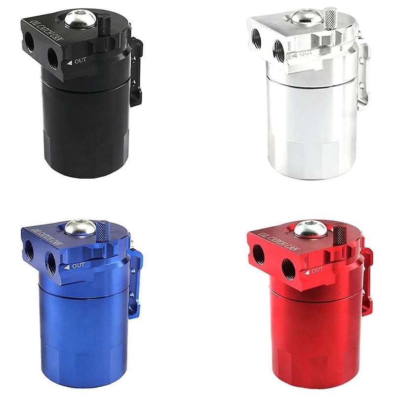 Silver Car Universal 300ML Oil Breathable Can Engine Air Separator with Vent Hole Engine Air Oil Sep