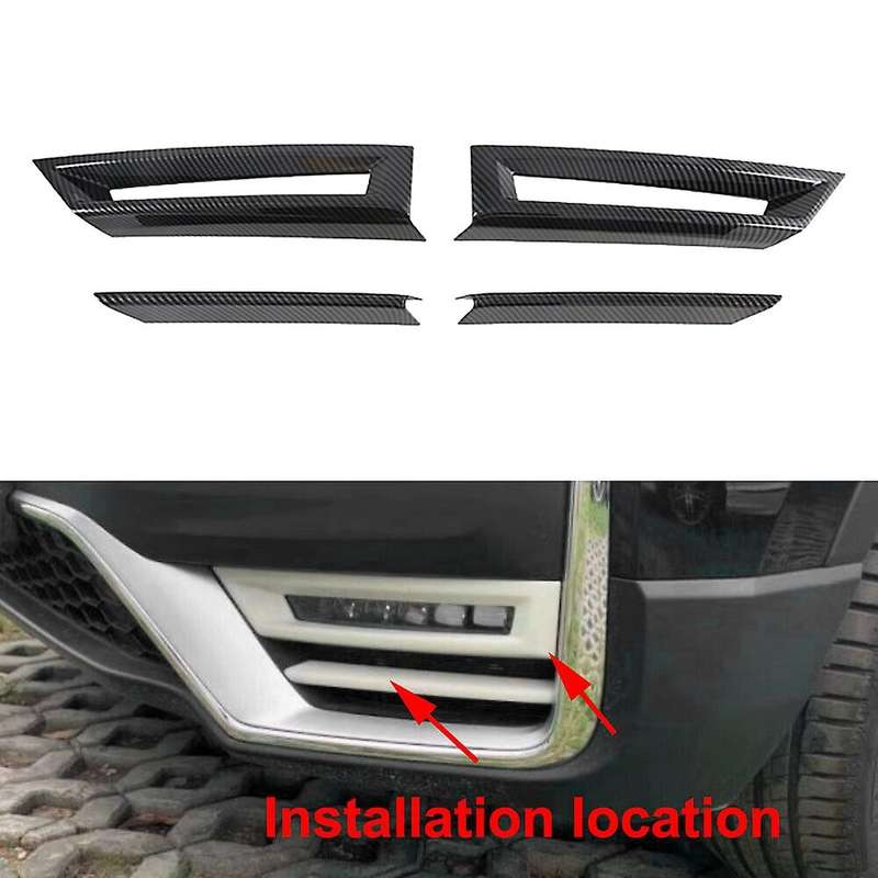 Silver Front Bumper Fog Light Lamp Frame Cover Trim for -V 2020-2021