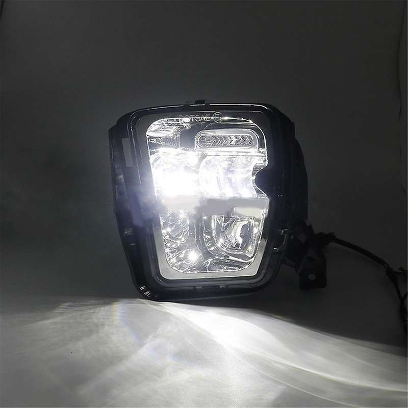 Silver for Ram 1500 2013-2018 Led Fog Lights White Drl Bumper Driving Lamps Waterproof Car Accessori