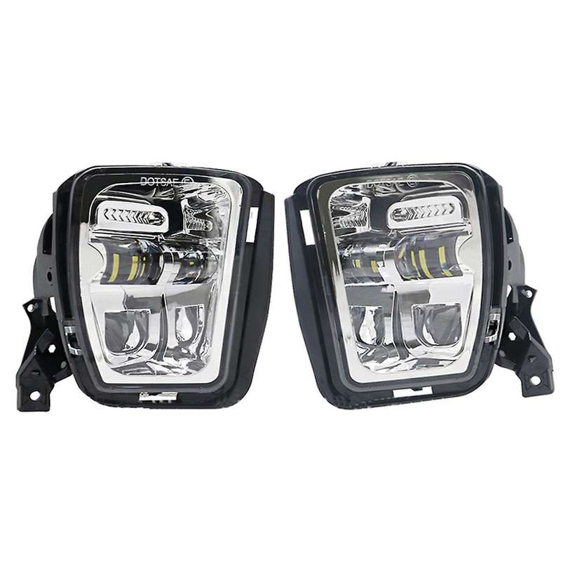 Silver for Ram 1500 2013-2018 Led Fog Lights White Drl Bumper Driving Lamps Waterproof Car Accessori