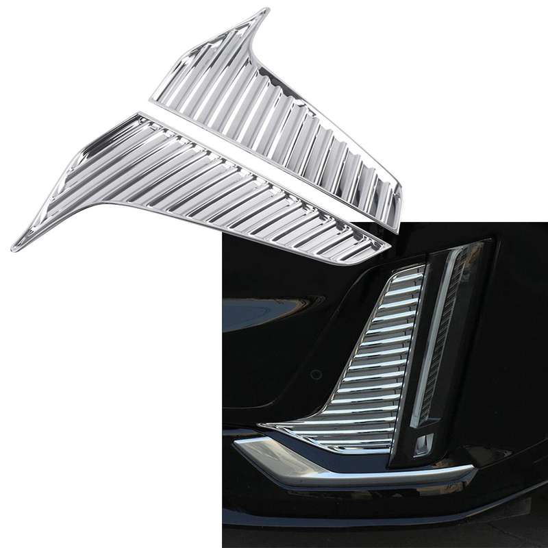 Silver Front Bumper Fog Light Lamp Frame Decoration Cover Trim for XT6 2020 2021