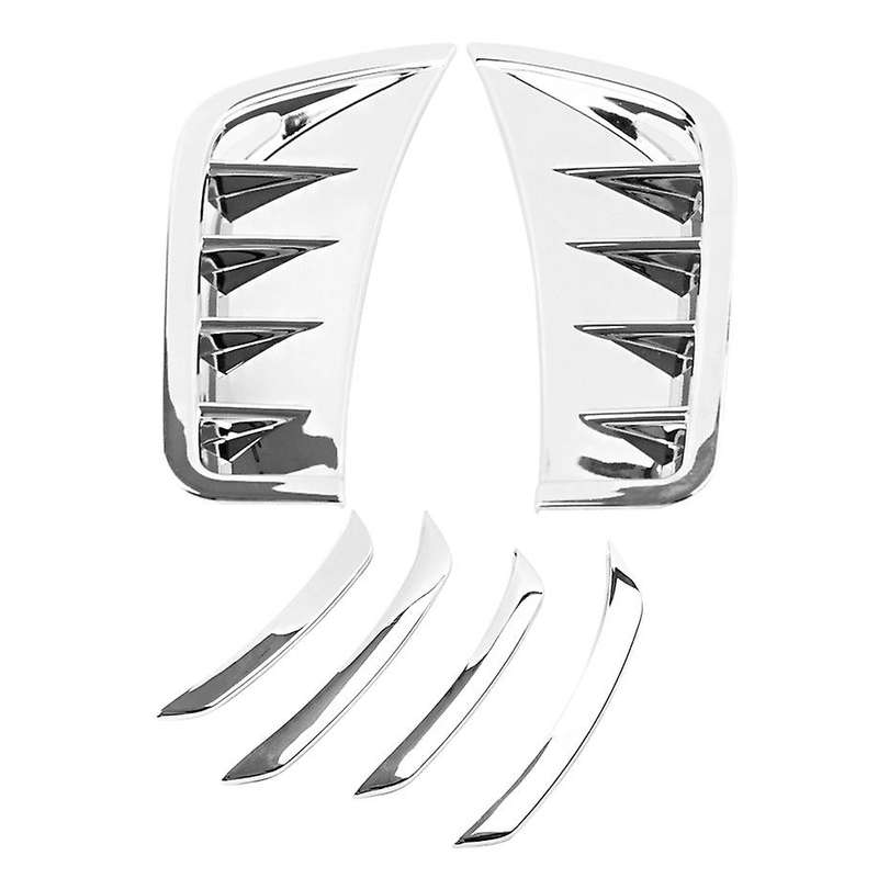 Silver Front Bumper Spoiler Air Knife Fog Light Frame Cover Stickers Trim for GLC Coupe 2020 2021